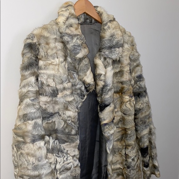 Custom Made Vintage Rabbit Fur Coat - Picture 2 of 8